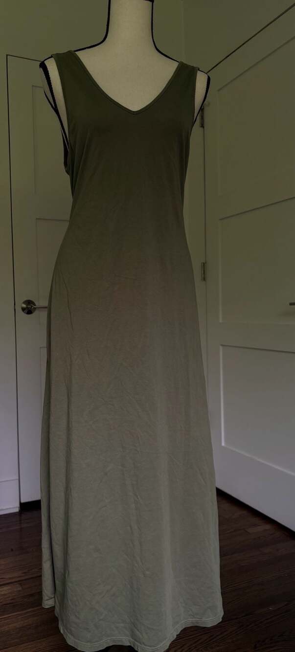 Joie Conall Tie-Back Sleeveless Maxi Green Dress Size Large Like New